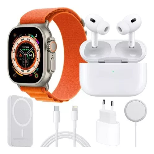 Combo Reloj Watch Ultra + Audifonos In Ear + Power Bank + accesorios🤩